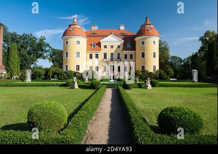 Schloss Milkel, Radibor Gemeinde, Kreis Bautzen, Oberlausitz, Sachsen, Deutschland, Europa Stockfoto