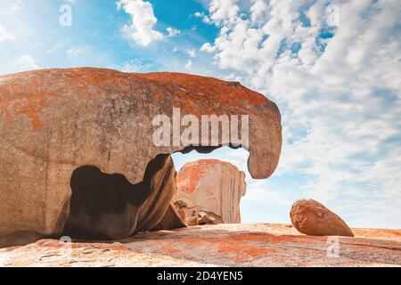 Berühmte Remarkable Rocks auf Kangaroo Island, Südaustralien Stockfoto