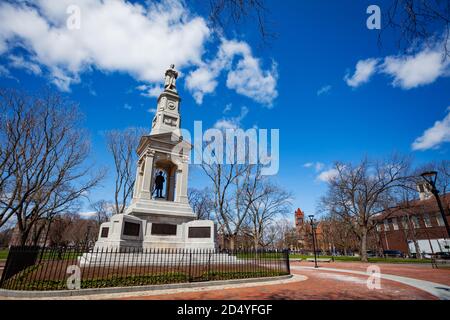 Civil war Monument Ansicht in Cambridge Massachusetts, USA Stockfoto