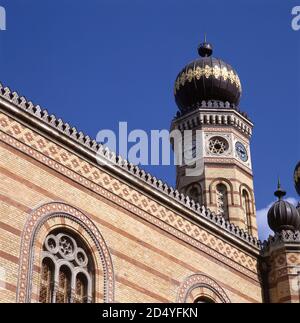 Detail der Dohany Street Synagoge in Budapest auch genannt Die große Synagoge Stockfoto