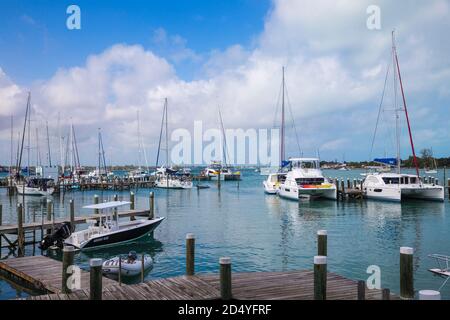 Bahamas, Abaco Islands, Great Abaco, Marsh Harbour Stockfoto