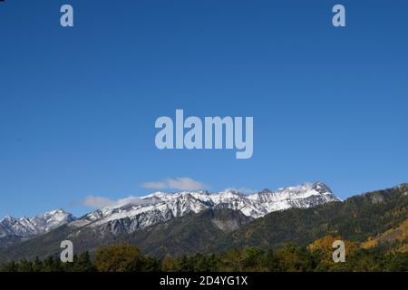 Sayan Mountains von Arshan aus gesehen, Russland Stockfoto