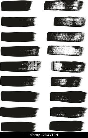 Kalligraphie Malen Breiter Pinsel Gerade Linien Hohe Detail Abstrakter Vektor Hintergrundeinstellung 13 Stock Vektor