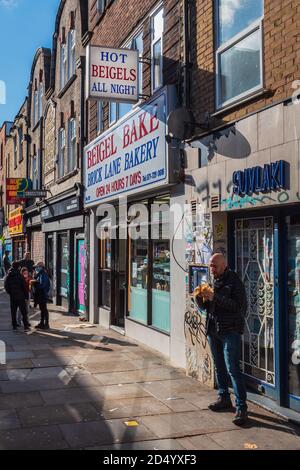 Beigel Bake - 24 Stunden beigel Bäckerei und Shop in Brick Lane, Shoreditch im East End von London Stockfoto