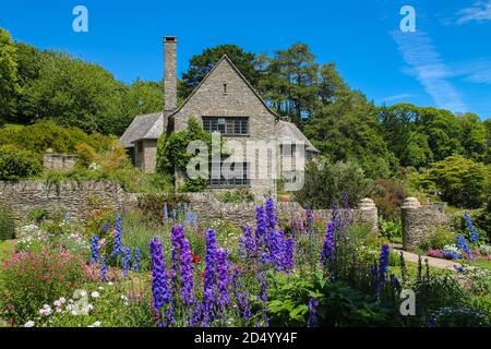 Coleton Fishacre ein Garten und ein Haus durch den National Trust in der Kunst und Handwerk Stil, Kingswear, Devon, England Stockfoto