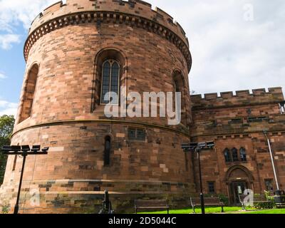 Carlisle Zitadelle eine ehemalige mittelalterliche Festung auf der englischen Straße in Carlisle Cumbria Tower ist Grade I gelistet Cumbria England UK Stockfoto