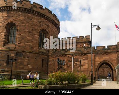 Carlisle Citadel eine ehemalige mittelalterliche Festung an der English Street in Carlisle, Cumbria Turm ist Grade I gelistet Cumbria England UK Stockfoto