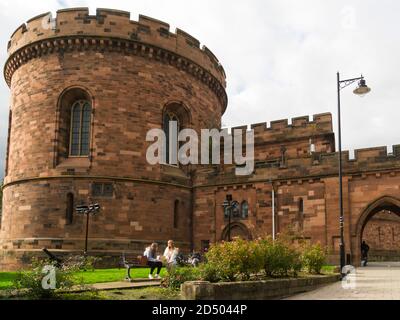 Carlisle Citadel eine ehemalige mittelalterliche Festung an der English Street in Carlisle, Cumbria Turm ist Grade I gelistet Cumbria England UK Stockfoto