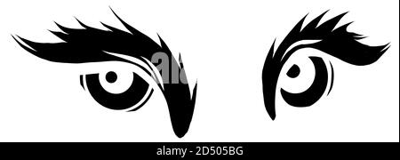 Beast Eyes schwarz Silhouette Logo Symbol Vektor Illustration Design Stock Vektor