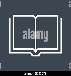 Symbol Für Den Vektor Der Dünnen Linie Des Buchs Stock Vektor