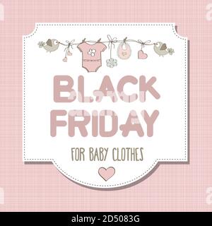 Black friday Banner für Kinder Shop. Vektor Stock Vektor