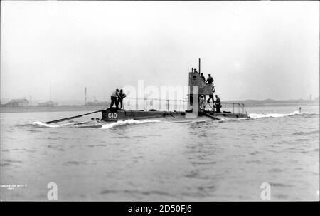 Britisches U Boot, Royal Navy, HMS C 10 - weltweite Verwendung Stockfoto