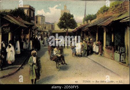 Tunis Tunesien, vue générale de la Rue Sidi el Bechir - weltweite Nutzung Stockfoto