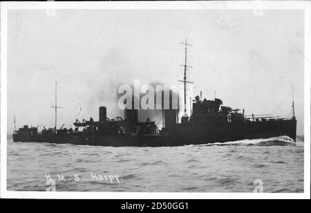 Britisches Kriegsschiff, HMS Harpy, Royal Navy - weltweit im Einsatz Stockfoto