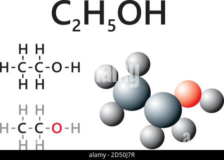 Chemische Formel und molekulare Form Stock Vektor