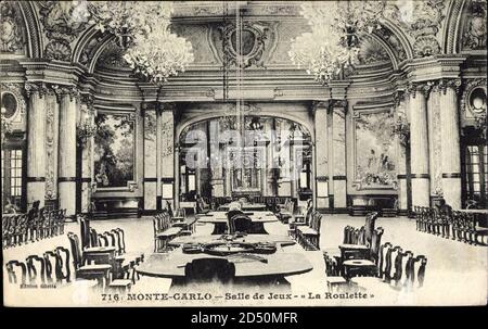 Monte Carlo Monaco, Salle de Jeux, La Roulette – weltweite Nutzung Stockfoto