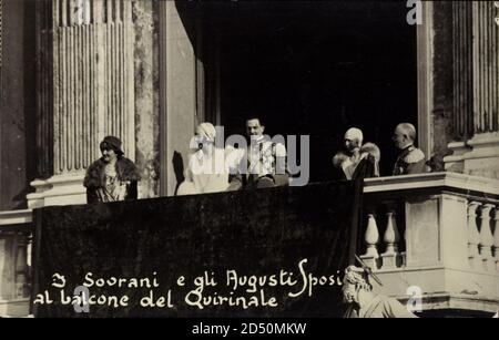 König Umberto II von Italien, Maria von Belgien, Hochzeit Stockfoto