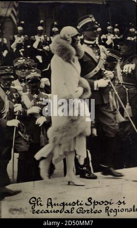 König Umberto II von Italien, Hochzeit mit Maria von Belgien 1930 Stockfoto