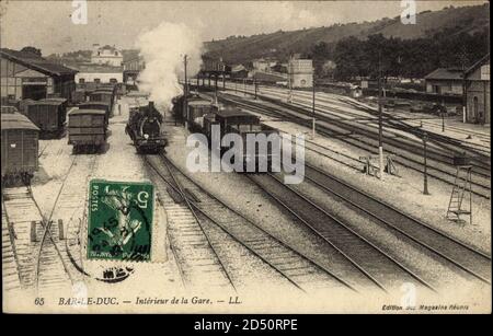 Bar Le Duc Meuse, Interieur de la Gare, Bahnhof, Gleise, Eisenbahnen weltweit Stockfoto