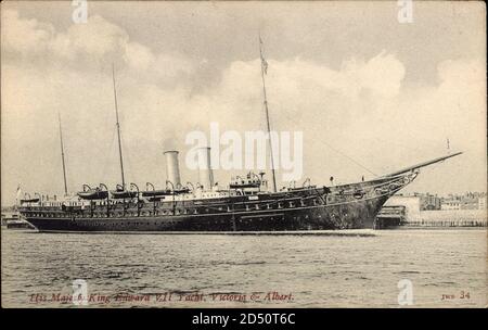 Seine Majestät König Edward VII. Yacht, Victoria und Albert - weltweit im Einsatz Stockfoto