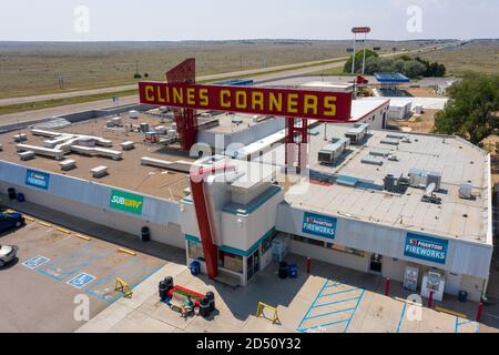 Clines Corners Travel Center Truck Stop, Clines Corners, NM, USA Stockfoto