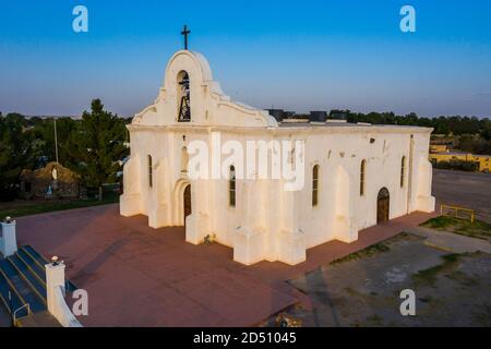 San Elizaario Mission, San Elizaario, Texas Stockfoto