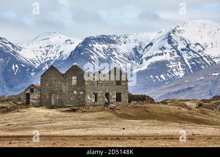 Verlassenes Haus in Island Stockfoto