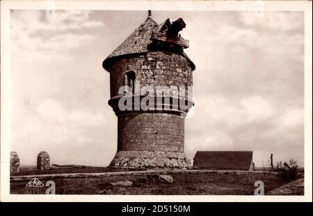 Guérande Loire Atlantique, vue générale du Moulin du Diable – weltweite Nutzung Stockfoto