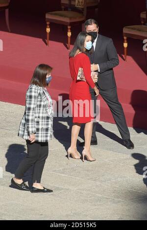 Madrid, Madrid, Spanien. Oktober 2020. Ines Arrimadas nimmt an der National Day Military Parade im Königspalast am 12. Oktober 2020 in Madrid, Spanien Teil.Quelle: Jack Abuin/ZUMA Wire/Alamy Live News Stockfoto