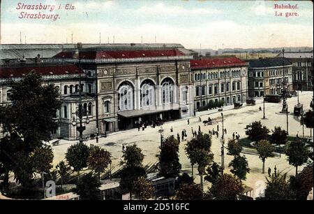 Strasbourg Bas Rhin, vue générale de la Gare, Bahnhof - weltweite Nutzung Stockfoto