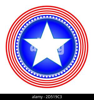 American Star Symbol Emblem Logo Symbol isoliert Stock Vektor