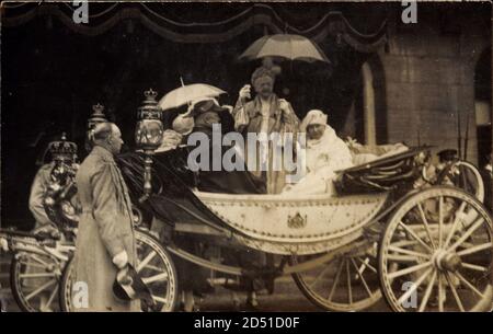 Emma zu Waldeck Pyrmont, Juliana, Wilhelmina, Hendrik, Kutsche Stockfoto