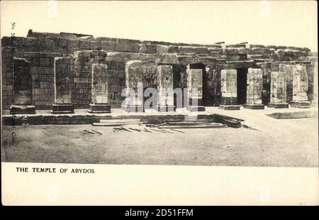 Abydos in Ägypten Afrika, Blick auf die Tempelanlage Stockfoto