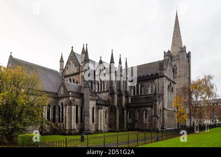 Dublin, Irland - 09. November 2015: Saint Patricks Cathedral, die nationale Kathedrale der Kirche von Irland. Stockfoto