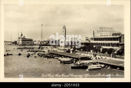 Port Said Ägypten, das Büro der Suez Canal Company und die Hafenpolizeiwache weltweit Stockfoto