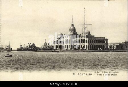 Port Said Ägypten, allgemeine Ansicht des Suez-Kanal-Büro - Nutzung weltweit Stockfoto