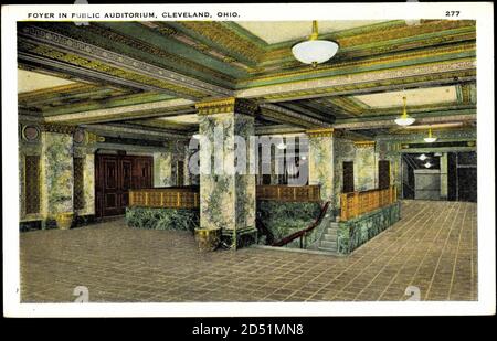 Cleveland Ohio, Foyer im Public Auditorium – weltweite Nutzung Stockfoto