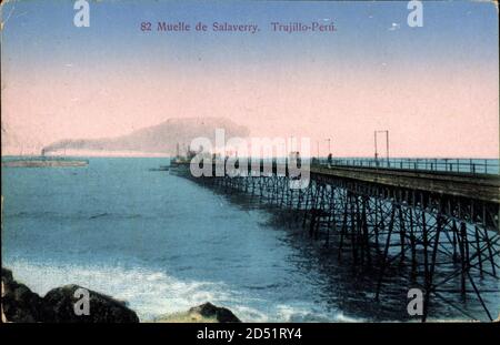 Trujillo Peru, Muelle de Salaverry, Steg, Meer – weltweite Nutzung Stockfoto