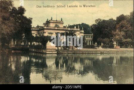 Warschau Polen, Blick auf das berühmte Schloss Lazienki Stockfoto