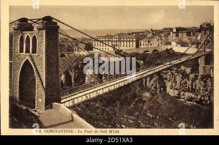 Constantine Algerien, Le Pont de Sidi MCID, Hängebrücke weltweit im Einsatz Stockfoto
