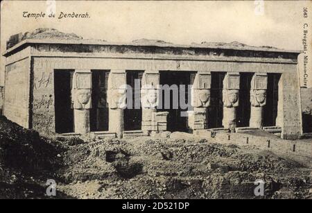 Denderah Ägypten, vue générale du Temple de Denderah - weltweite Nutzung Stockfoto