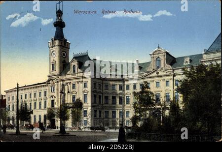 Warszawa Warschau Polen, Ratusz, Blick auf das Rathaus Stockfoto