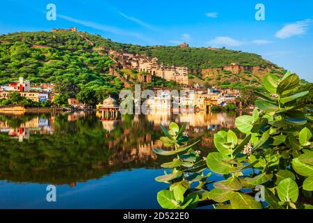 Der Garh Palace ist ein mittelalterlichen Palast in Bundi in Rajasthan, einem Bundesstaat in Indien Stockfoto