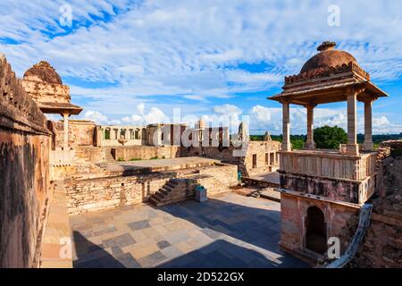 Kumbha Palace in Chittor Fort in Chittorgarh, Rajasthan, Bundesstaat Indien Stockfoto