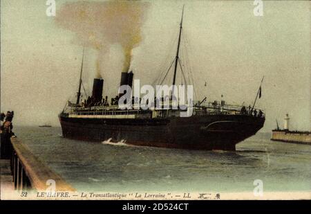 Le Havre seine Maritime, Le Transatlantique La Lorraine, Paquebot, CGT – weltweite Nutzung Stockfoto