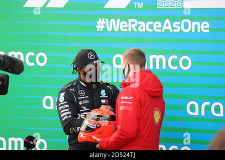 AMILTON Lewis (gbr), Mercedes AMG F1 GP W11 Hybrid EQ Power+, SCHUMACHER Mick (ger), Alfa Romeo Racing ORLEN C39, Portrait während der Formel 1 Aramc Stockfoto