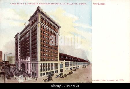 Chicago Illinois USA, Lake Shore und Michigan Southern Railway, Salle Depot - weltweite Nutzung Stockfoto