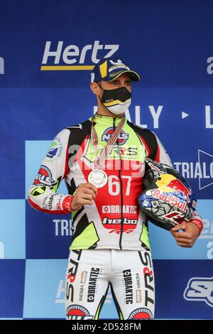 Adam Sans Raga (Vize-Weltmeister) bei der Verleihung der Weltmeistertitel am Moto Club Lazzate Circuit am 11. Oktober 2020 in Lazzate (MB), Italien Stockfoto