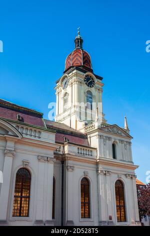 Morges Tempel ist eine protestantische Kirche in Morges. Morges ist eine Stadt am Ufer des Genfer Sees im Kanton Waadt in der Schweiz Stockfoto