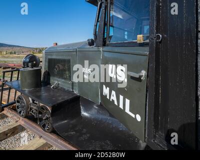 Galopping Goose #1, Ridgway Railroad Museum, Ridgway, Colorado. Stockfoto